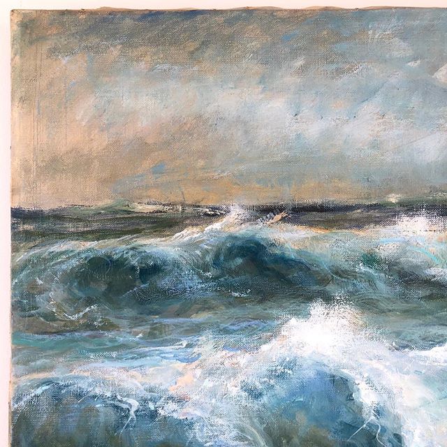 Moody Seascape Oil Painting | Vintage Art Emporium